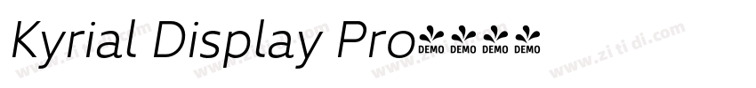 Kyrial Display Pro字体转换